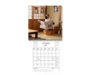 Cat in Toilet Calendar 2026 - Funny Wall Planner, Cat-Themed 2026 Wall Calendar with Newspaper Reading Cats | Planner Monthly on Thick Paper with Notes for Fun Gift, Home, Office, School, Family