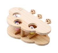 Cat Interactive Mole Whack Toy | Pet Cat Interactive Wooden Scratcher Board | Indoor Pet Cats Entertainment Bored Kitten Exercise Toy for Living Room, Backyard, Fun Toy for Active Cats