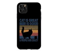 Cat is Great Beer is Good & People are Crazy Persian Cat Coque pour iPhone 11 Pro Max