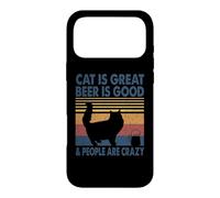 Cat is Great Beer is Good & People are Crazy Persian Cat Coque pour iPhone 17 Pro Max