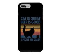 Cat is Great Beer is Good & People are Crazy Persian Cat Coque pour iPhone 7 Plus/8 Plus
