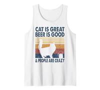 Cat is Great Beer is Good & People are Crazy Persian Cat Débardeur