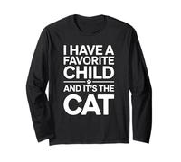 Cat Is My Favorite Child Cute Pet Lover Quote Cat Mom Humor Manche Longue