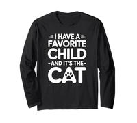 Cat Is My Favorite Child Cute Pet Lover Quote Cat Mom Humor Manche Longue