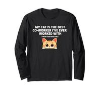 Cat Is The Best Co-Worker I've Ever Worked With WFH Novelty Manche Longue