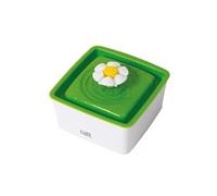 CAT IT Abreuvoit mini avec fleur - 1,5 L 50,7 oz liq. - Blanc et vert - Pour chat