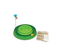 CAT IT Cuircuit 3 en 1 avec balle et jardinière d'herbe à chats- Ø 36 cm - Vert - Pour chat