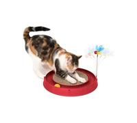 Cat It Cuircuit 3 En 1 Avec Balle Et Planche A Griffer - Ø 36 Cm - Rouge - Pour Chat