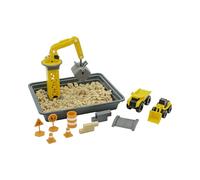CAT Jouets de Construction Dig N’Build Dirt Playset avec 340 grammes de composé et de conteneur de Stockage | Construction Cadeaux et Jouets 3 Ans et +, Jaune