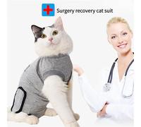 Cat Jumpsuit, Male Leakage Protection After Cat Surgery, Cat Castration, Cat Body, hind Leg Tension, Anti Licking and Anti Scratching (Gray S)