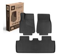 CAT® JustFit™ Tapis de Sol 3D pour Tesla Model Y 2024 2023 2022 2021 2020 - Tapis de Sol sur Mesure avec Couverture étendue, revêtement de Sol de qualité supérieure pour Tesla Model Y