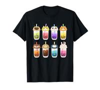 Cat Kawaii Boba Bubble Meow Tea Anime Tee Japonais Kitty Cat T-Shirt