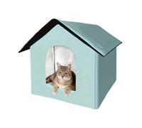 Cat Kennel - Outdoor Cat House, Waterproof Windproof Bed Condos Play Sleeping Hideaway, Weatherproof Shelter for Outdoor Outside Patio Balcony Play Sleeping Hideaway Animals Pet