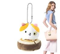 Cat Keychain Plush, Keyring Charm Plush, Animal Cat Doll For Car Backpack Kids Funny Birthday Party Favors Textile Mascot Gear Velvet Aesthetic Shield Fiber Decoration Base Velvet Kitten Ornament