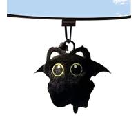 Cat Keychain Plush | Mignon, noir, doux, mini, moelleux | Charme, pendentif, accessoire | Adorable décoration de sacs | Sac à main, portefeuilles, voiture, fourre-tout, sac à main, adultes, , H
