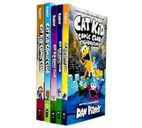 Cat Kid Comic Club Series Collection 5 Books Set By Dav Pilkey (Cat Kid Comic Club, Perspectives, On Purpose, Collaborations & [Hardcover] Influencers)