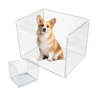 Cat Kilo Protection d'urine - Pliable et léger - Protection contre la dispersion | Toilette transparente pour chat avec paroi haute pour appartement, balcon, appartement étudiant | Litière pliable