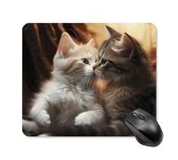 Cat Kiss Tapis de souris carré portable avec base en caoutchouc antidérapant 25 x 30 cm Tapis de souris de jeu ultra fin pour ordinateur portable Accessoires de bureau