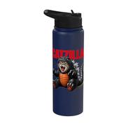 Cat Kitty Catzilla for Cat Moms Cat Dads Pet Lovers Stainless Steel Insulated Water Bottle