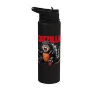 Cat Kitty Catzilla for Cat Moms Cat Dads Pet Lovers Stainless Steel Insulated Water Bottle