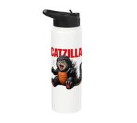 Cat Kitty Catzilla for Cat Moms Cat Dads Pet Lovers Stainless Steel Insulated Water Bottle