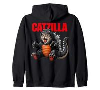Cat Kitty Catzilla for Cat Moms Cat Dads Pet Lovers Sweat à Capuche