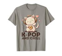 Cat Kpop & Chill Merchandising Cat K-Pop Fashion Fangirls T-Shirt