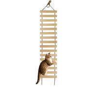 Cat Ladder - Solid Wood Step Staircase, Suspended Rope Wall Bridge | 50x24.5cm / 100x24.5cm Sizes | Solid Wood & Natural Rope | Space-Saving Multi-Level Wall-Mounted Ladder For Indoor Cats
