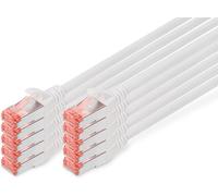 Cat LAN Cable 6-2m - 10 pieces - RJ45 Network Cable - S/FTP Shielded - Compatible Cat 6A & Cat 7 - White