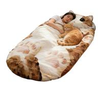 Cat Large Sleeping Bag, Plush Adult Sleep Sack, 68x31 inch Soft Warm Wearable Blanket, Warm Relaxation for Winter Comfort Home Office Dorm Travel Backpacking Cold Weather Use Women Men