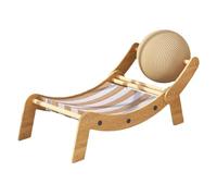 Cat Launger, Chaise à rayures de meubles avec boule de jeu | Meubles pour animaux de compagnie en papier ondulé pour soulager l'ennuyer, pour le balcon, à l'intérieur et à l'extérieur, pour Pr