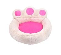 Cat lit Chaton lit Amovible et Lavable Dossier, chenil Chat chenil Animaux de Compagnie, Automne et Hiver et Hiver Ours piade chenil Coussin Coussin pour Animaux de Compagnie (Blanc, 52 * 56cm)