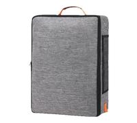 Cat Litter Box, Foldable Cat Box, Leak Proof Lightweight Portable Zipper Closure Compact Easy Carry Multifunctional Space Saving, Pet Carrier Bag for Travel Outdoor, 9.69x15.75x5.12Inches, Gray