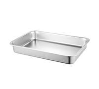 Cat Litter Box | Stainless Steel Tray | Litter Box | Little Tray | Litter Tray Cat Toilet | Stainless Steel Large Litter Box Splash-Proof Cat Boxes Non-Stick for Big & Small Cats Rabbits Pet Supplies