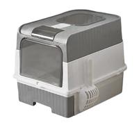 Cat Litter Boxes, Litter Box Cats with Scoop, 19.29x13.78x14.57 inches Lightweight Odor Control, Sifting Foldable Enclosure, Supplies for Indoor Corner, Easy Clean