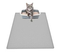 Cat Litter Catcher Mat, Waterproof Silicone Pad, Scratch Proof Rug, 22.17x22.01 inches, Washable Outside, Foldable Design, Indoor Outdoor Floor Protection for All Breeds