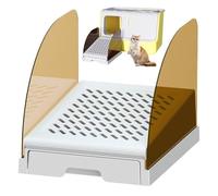 Cat Litter Mat, Waterproof Urine-Preuve Pad, 11,81 x 9,45 x 9,45 cm, réglable Trapping Design, Non-Slip Bottom Layer, Easy-Clean Honeycomb, Grey 1-Pack, for Indoor Kitten, Pet Home