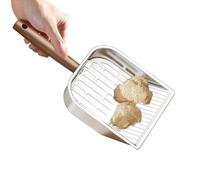 Cat Litter Scoop - Kitten Poop Shovel with Wooden Handle, Pet Litter Shovel, Durable Cleaning Tool | Convenient Hygiene Accessory for Apartment Living Room Veterinary Indoor Outdoor Home Dormitor