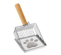 Cat Litter Scoop, Metal Poop Scooper, 10.83x5.12x1.57 inches Non Stick Heavy Duty Shovel Sturdy Poop Lifter, Stainless Steel Sifter for Kitten, Pet, Small Breeds