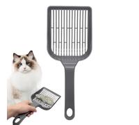 Cat Litter Scoop, Poop Sifting Shovel, 12.4x4.96x1.89 inches Ergonomic Hangable Tool, Portable Cleaning Solution for Kitchen RV Beach Park Camping Outdoor Coop Balcony and Travel Convenience