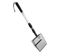 Cat Litter Scooper - Extendable Pet Poop Sifting Shovel | Adjustable Long Handle | 42-Inch Telescopic Extended Litter Scoop, 3-Section Detachable, Wire Hanging Storage For Dogs Cats (106x14cm)