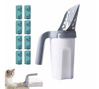 Cat Litter Scooper with Trash Container,with 120 PCS Garbage Bags (A) | Cat Scooper for Litter Box,2 in 1 Cat Scoop,Portable Integrated Detachable Deep Shovel Holder,Leak Resistant