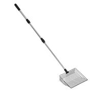 Cat Litter Shovel - Manche Long en d'aluminium Robuste | Mot de Chat à Trou Fin avec Manche Ergonomique, Longue Pelle pour Soins des Animaux de Compagnie et Nettoyage Facile à la Maison