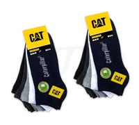 CAT Lot de 10 paires de chaussettes de sport CATERPILLAR SNEAKERS - Baskets de travail respirantes - Chaussettes hautes de cheville EU 39-42, 43-46, 47-50, 10 paires de couleurs mélangées, 43-46