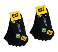 CAT Lot de 10 paires de chaussettes de sport CATERPILLAR SNEAKERS - Baskets de travail respirantes - Chaussettes hautes de cheville EU 39-42, 43-46, 47-50, 10 paires de chaussettes noires, 39-42