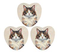 CAT Lot de 3 désodorisants pour voiture à suspendre en forme d'amour - Cartes parfumées durables pour voiture, maison, bureau - Style gris