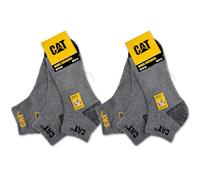 CAT Lot de 6 Paires de Baskets de Travail - Chaussettes Grises Mélangées - Taille EU 39-42 - Unisex