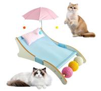 Cat Lounger | Animals Hammock With Scratcher And Sunshade | Mesh Cat Bed Be