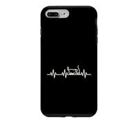 Cat Love Heartbeat Life Heart ECG Pulse Coque pour iPhone 7 Plus/8 Plus