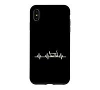 Cat Love Heartbeat Life Heart ECG Pulse Coque pour iPhone XS Max